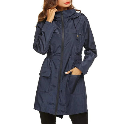 Image of Dames Anorak Jas met Capuchon - Halflange Mantel
