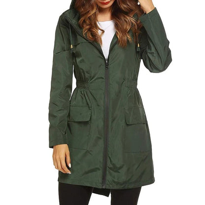 Image of Dames Anorak Jas met Capuchon - Halflange Mantel