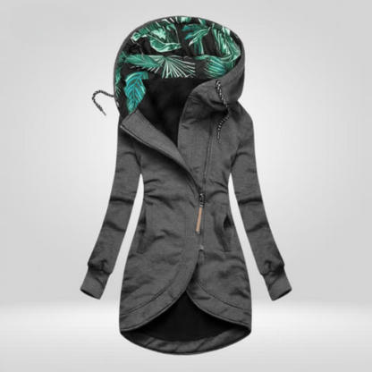 Image of Dames Asymmetrische Jas met Capuchon