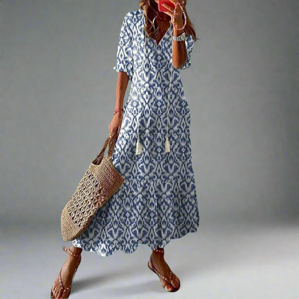 Image of Dames Bloemen A-lijn Maxi Jurk