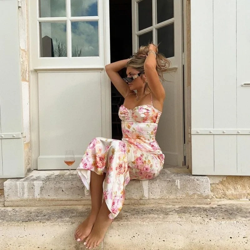 Image of Dames Bloemen Bodycon Midi Jurk