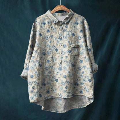 Image of Dames Bloemen Lange Mouw Shirt
