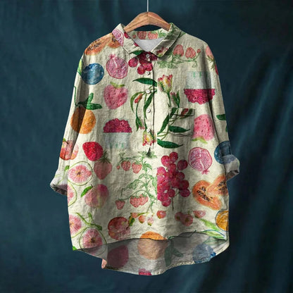 Image of Dames Bloemen Lange Mouw Shirt