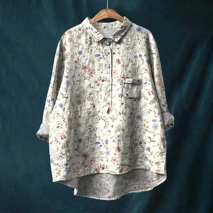 Image of Dames Bloemen Lange Mouw Shirt