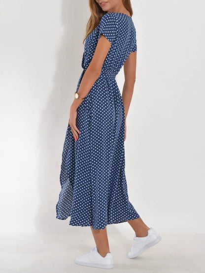 Image of Dames Bloemen Wrap Midi Jurk