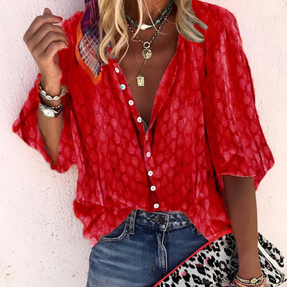 Image of Dames Blouse met Knoopsluiting