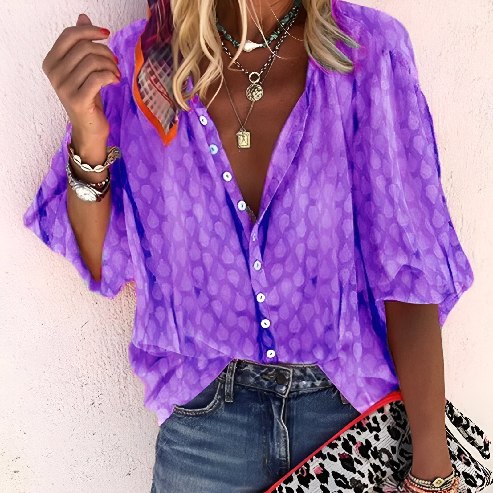 Image of Dames Blouse met Knoopsluiting