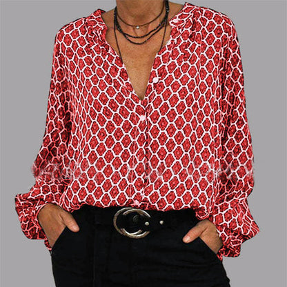 Image of Dames Blouse met Lange Mouwen en Print