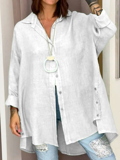 Image of Dames Button-Down Shirt met Lange Mouwen