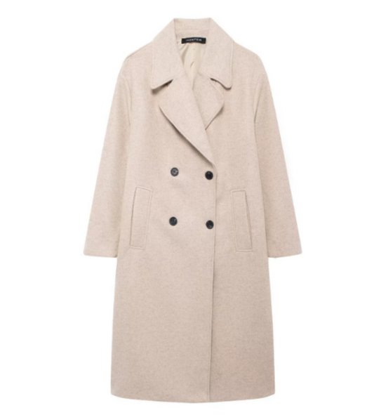 Image of Dames Double-Breasted Lange Jas