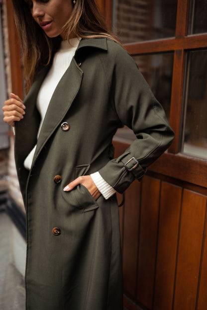 Image of Dames Double-Breasted Trenchcoat