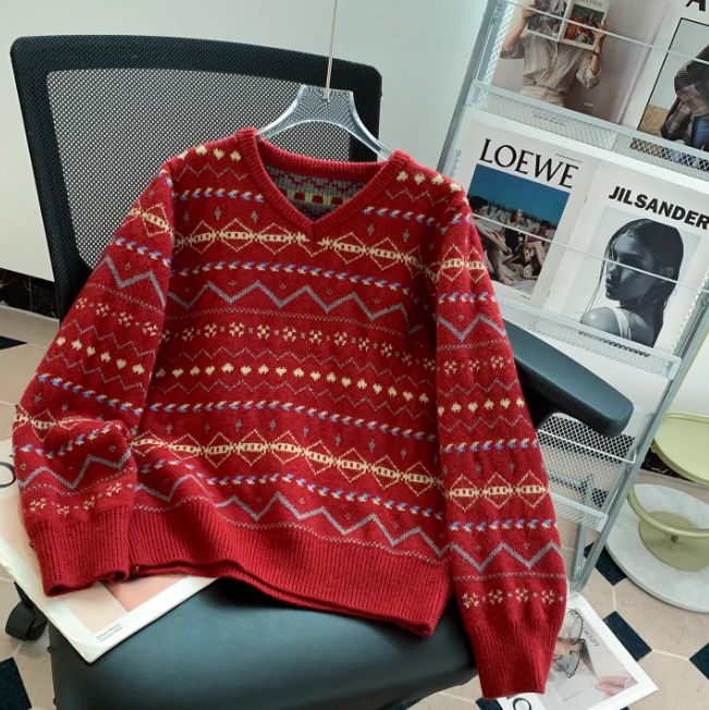 Image of Dames Fair Isle Sweater met Lange Mouwen