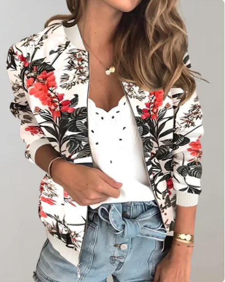 Image of Dames Floral Bomberjack