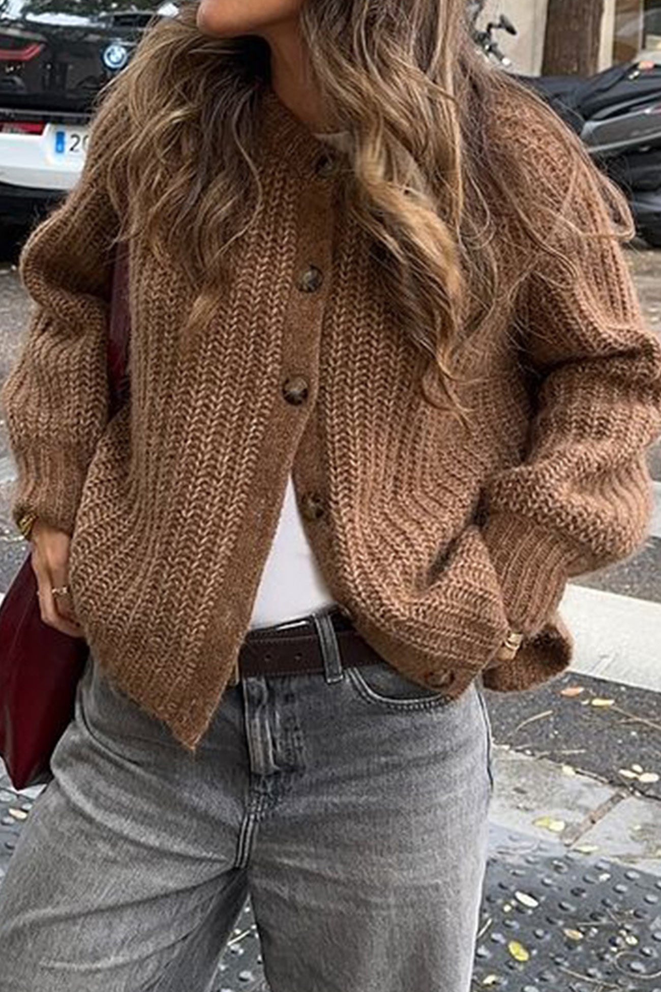 Image of Dames Gebreid Vest met Knopen