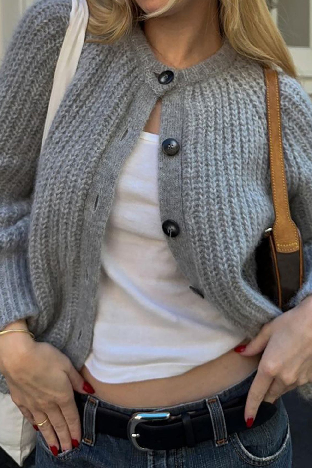 Image of Dames Gebreid Vest met Knopen