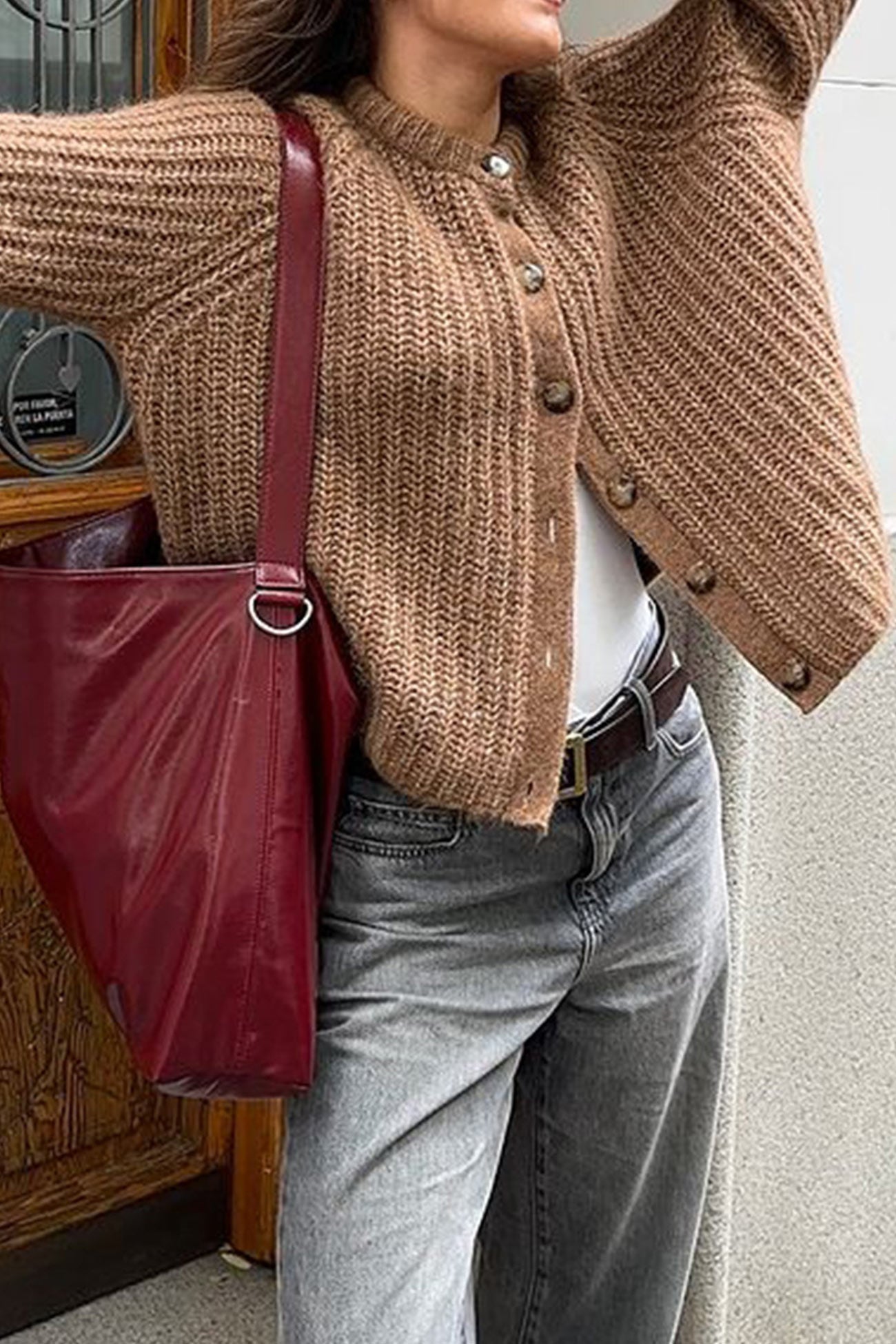 Image of Dames Gebreid Vest met Knopen