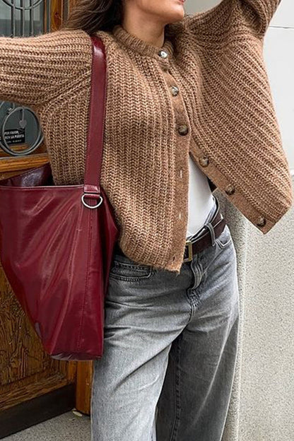 Image of Dames Gebreid Vest met Knopen