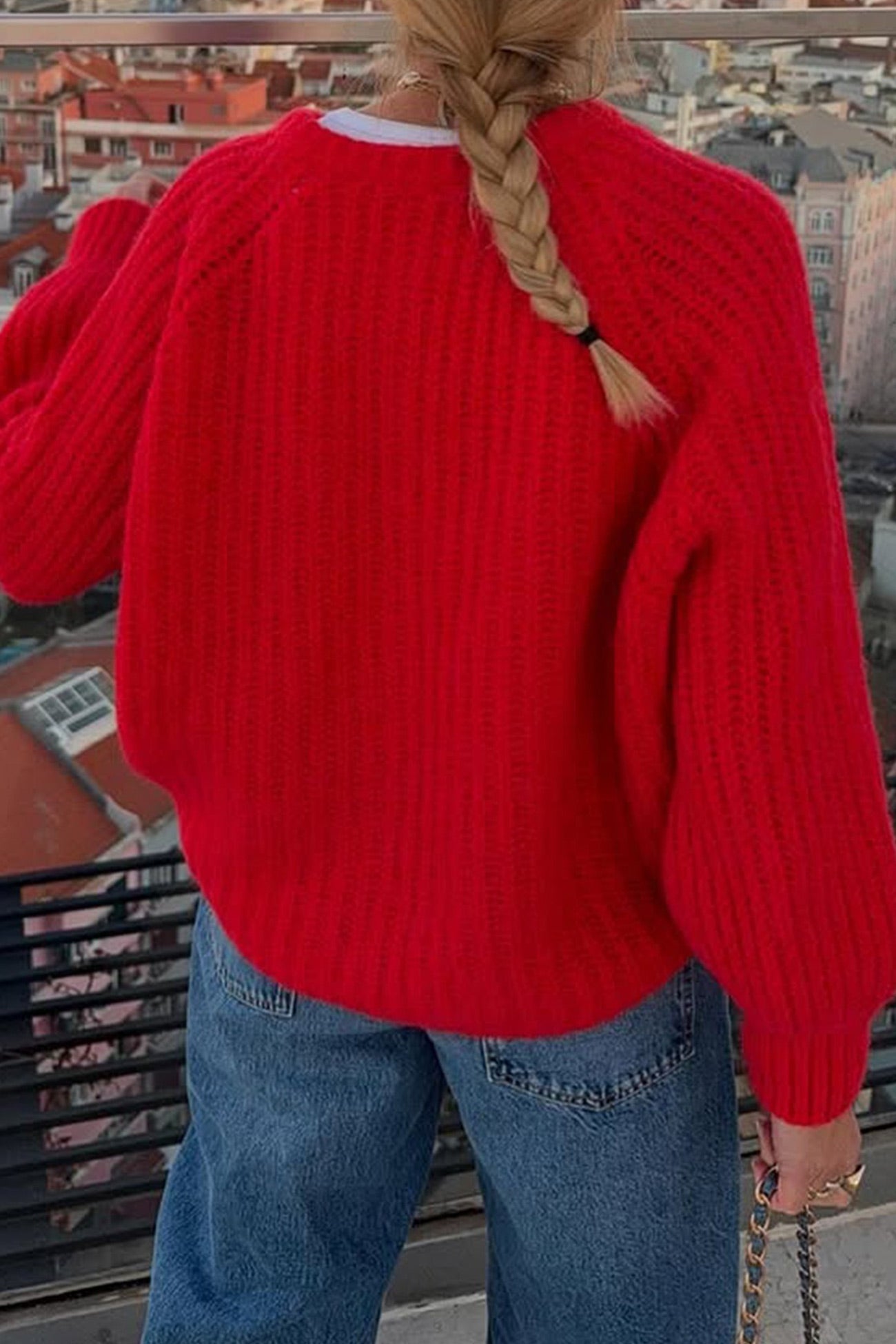 Image of Dames Gebreid Vest met Knopen