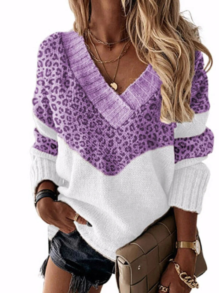 Dames Gestreept Oversized Trui - Image 1