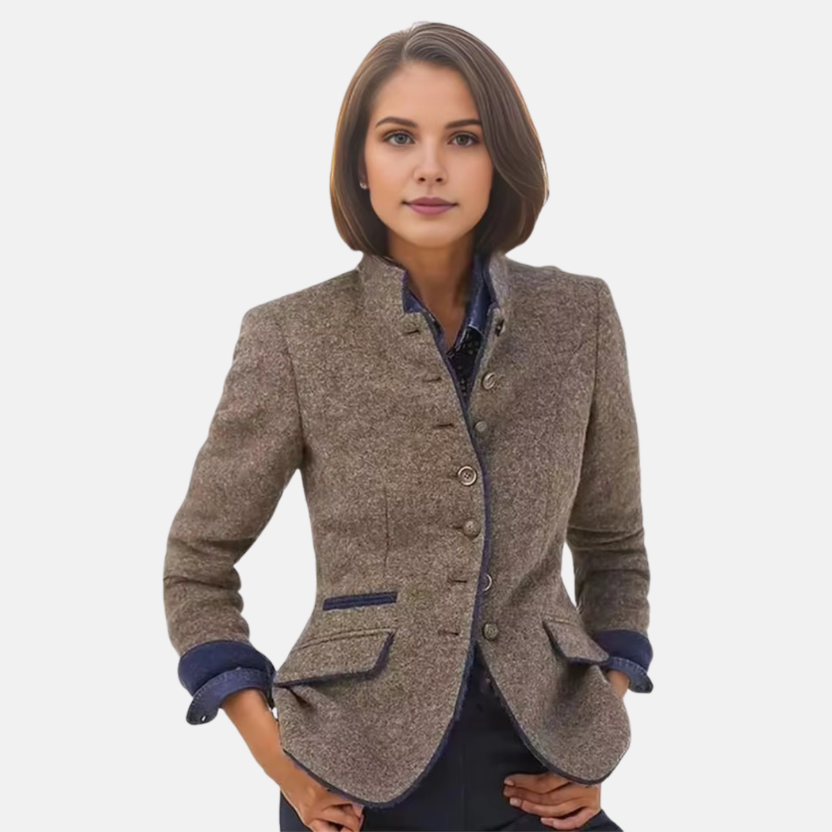 Image of Dames Getailleerde Blazer Jas