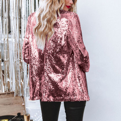 Dames glitterjasje met pailletten
