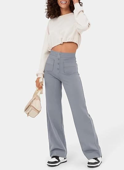 Image of Dames High-Waisted Wide Leg Broek