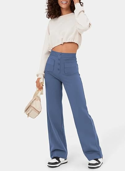 Image of Dames High-Waisted Wide Leg Broek