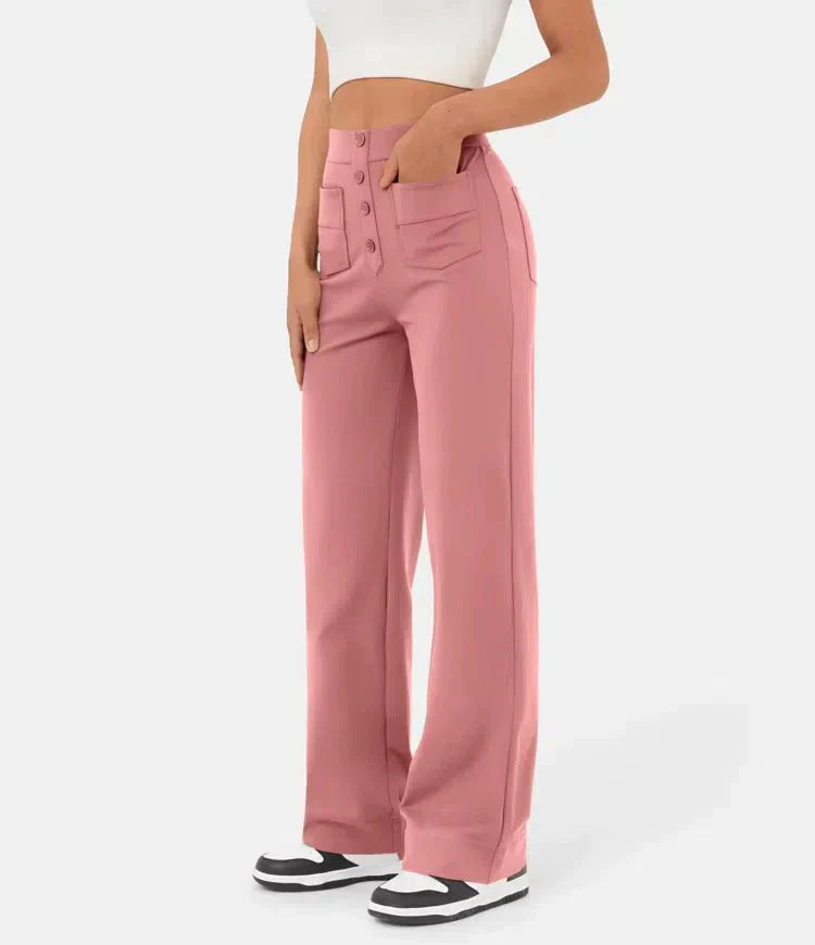 Image of Dames High-Waisted Wide Leg Broek