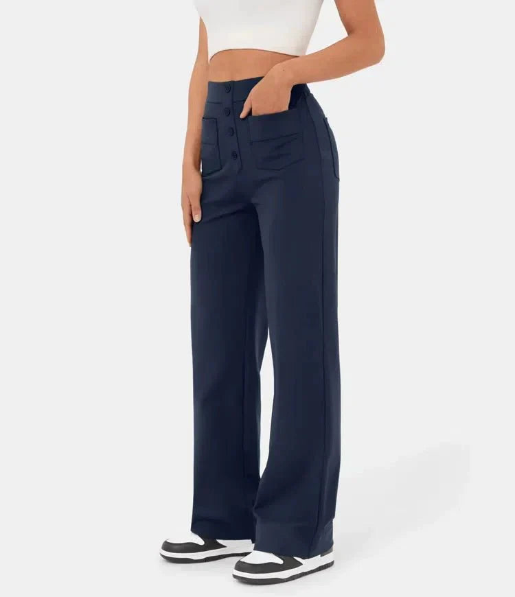 Image of Dames High-Waisted Wide Leg Broek