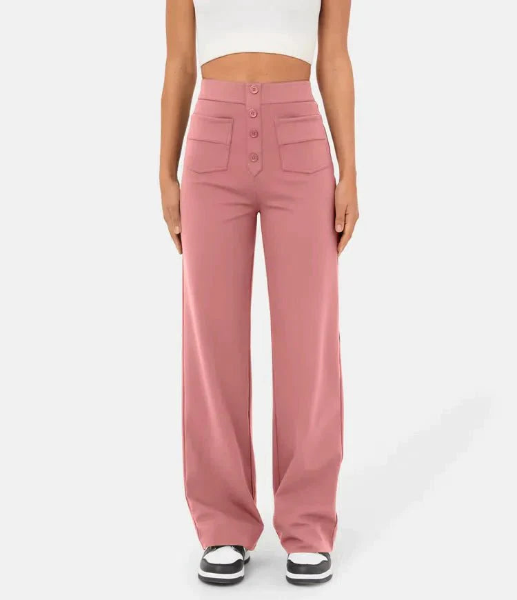 Image of Dames High-Waisted Wide Leg Broek
