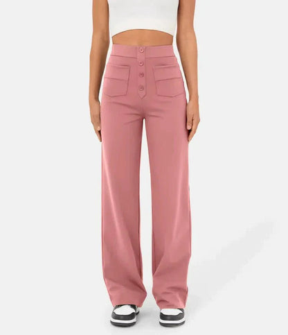 Image of Dames High-Waisted Wide Leg Broek