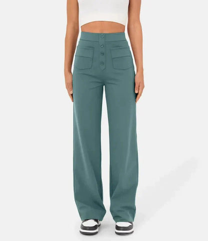 Image of Dames High-Waisted Wide Leg Broek