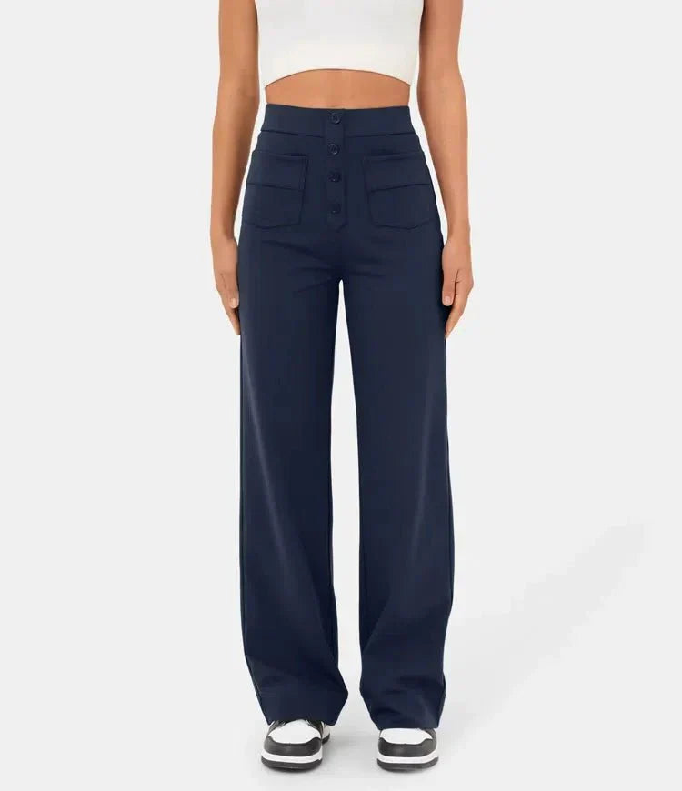 Image of Dames High-Waisted Wide Leg Broek