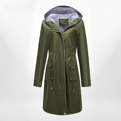 Image of Dames Hooded Lange Anorak Jas