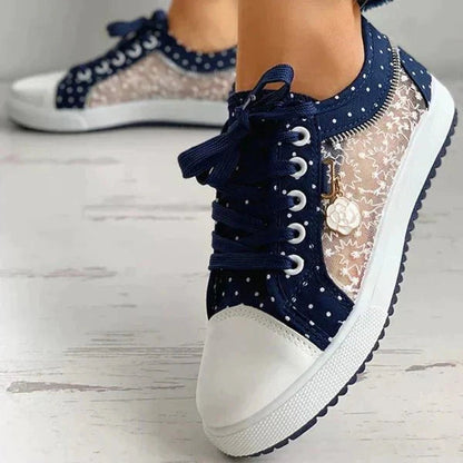 Image of Dames Lace Lage Sneakers