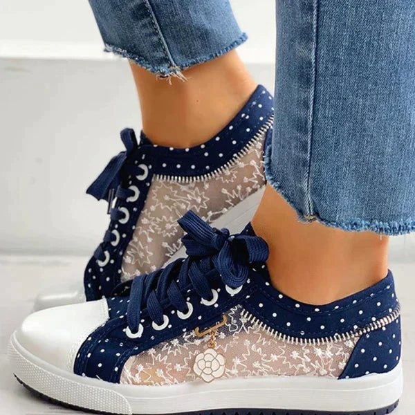 Image of Dames Lace Lage Sneakers