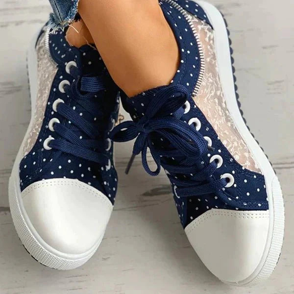 Image of Dames Lace Lage Sneakers