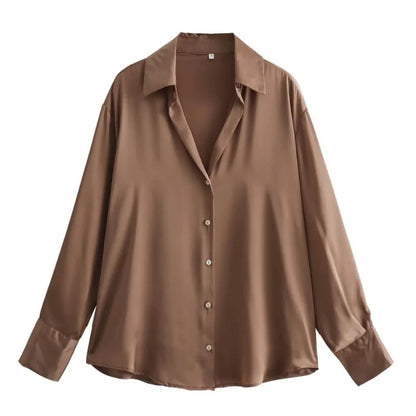 Image of Dames Lange Mouw Button-Down Overhemd