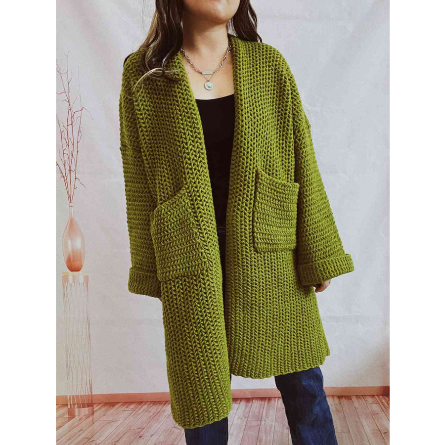 Image of Dames Lange Open Cardigan