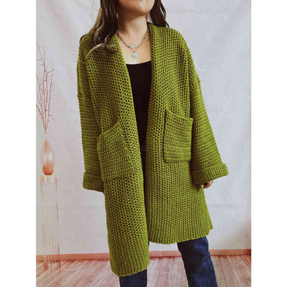 Image of Dames Lange Open Cardigan