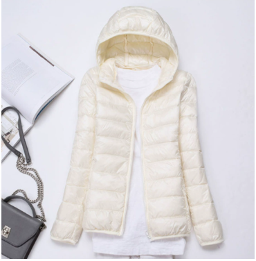 Image of Dames Lichtgewicht Gewatteerde Jas met Capuchon