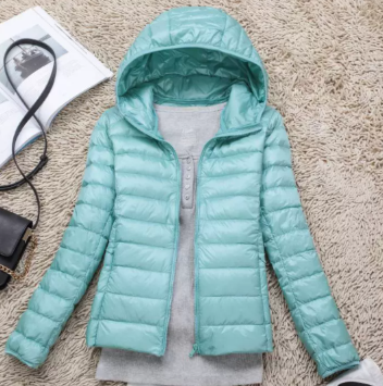 Image of Dames Lichtgewicht Gewatteerde Jas met Capuchon