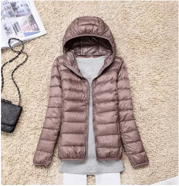 Image of Dames Lichtgewicht Gewatteerde Jas met Capuchon