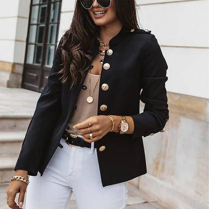 Image of Dames Military Jacket met Knoopsluiting