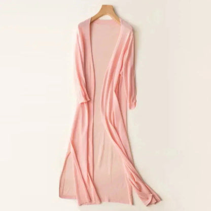 Image of Dames Open Voorzijde Lange Cardigan