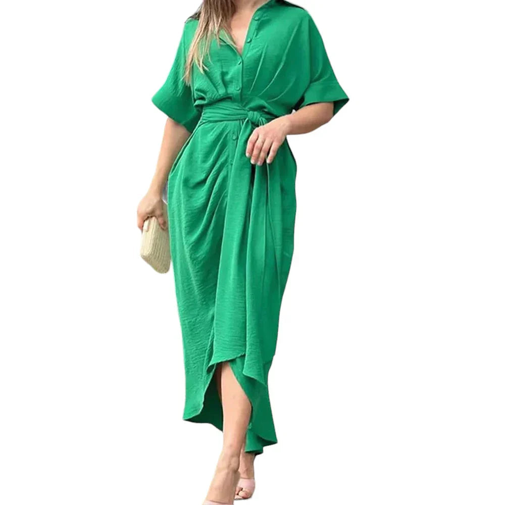 Image of Dames Overhemdjurk Midi Jurk