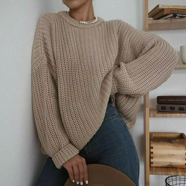 Image of Dames Oversized Sweater met Ronde Hals