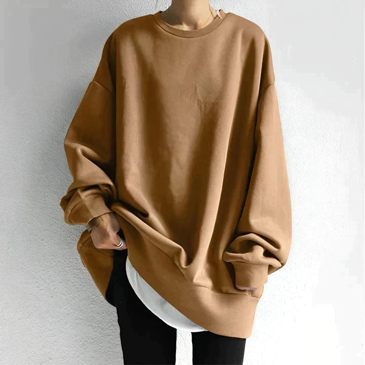 Image of Dames Oversized Sweater met Ronde Hals