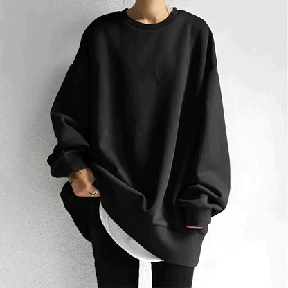 Image of Dames Oversized Sweater met Ronde Hals
