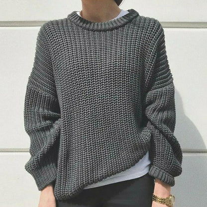 Image of Dames Oversized Sweater met Ronde Hals